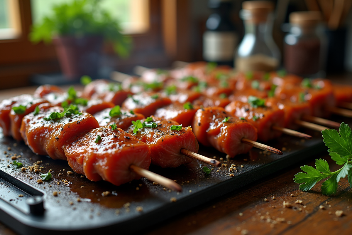 viande marinée