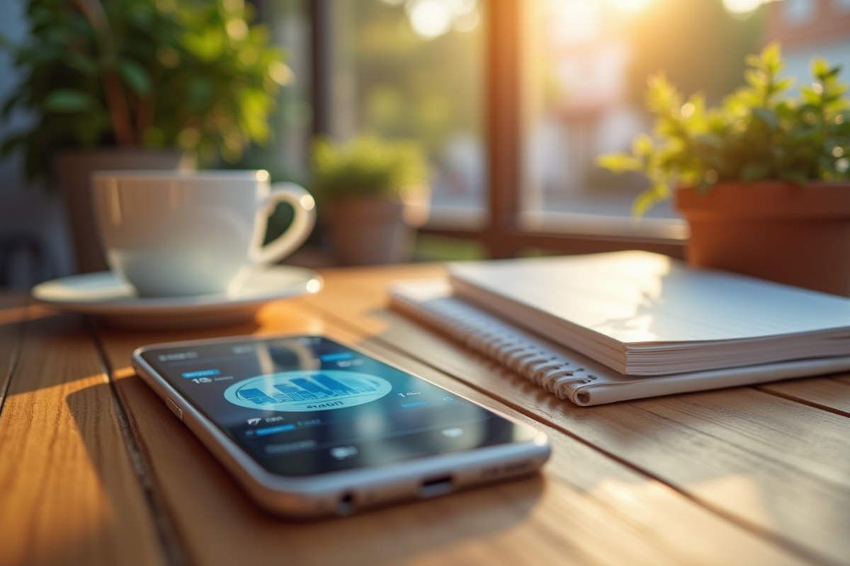 Téléphone avec application d